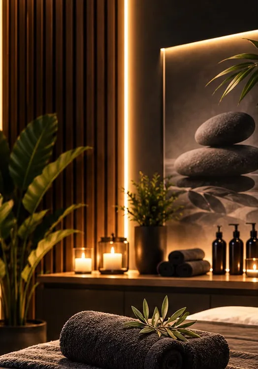 Wellness detalji uz masažni stol